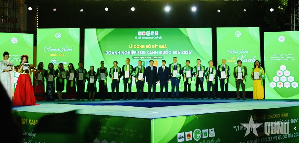 20 doanh nghiệp được trao danh hiệu “Doanh nghiệp ESG xanh quốc gia 2025”
